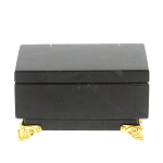 Шкатулка из натурального камня змеевик чёрного цвета Stone Casket варинант исполнения - 3 | Loft Concept в Тюмени