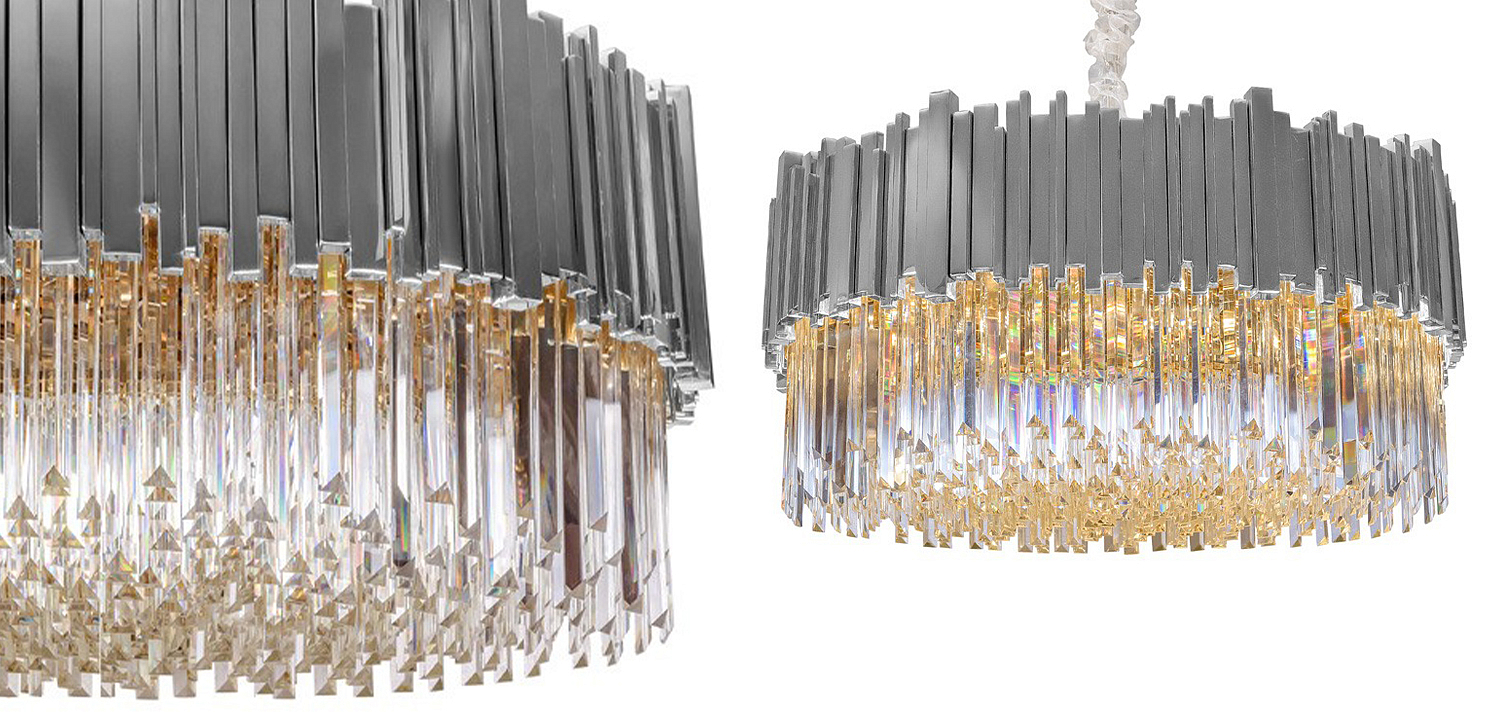 Круглая многоярусная люстра Luxxu Modern Cascade Chandelier Silver Metal Glass 100 Круглая многоярусная люстра Luxxu Modern Cascade Chandelier Silver Metal Glass 100 - Loft-Concept в Тюмени