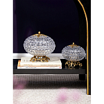 Конфетница из прозрачного рельефного стекла Eden Garden варинант исполнения - 6 | Loft Concept в Тюмени