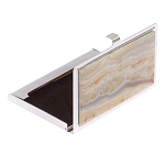 Визитница карманная металлическая с накладкой из натурального камня Агат Stone Business Card Holders  варинант исполнения - 3 | Loft Concept в Тюмени