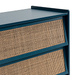 Комод с 3-мя ящиками из ротанга Blais Deep Blue Wicker Furniture варинант исполнения - 5 | Loft Concept в Тюмени