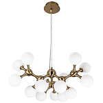 Люстра с плафонами из стеклянных шаров Pearls Suspension Brass Chandelier варинант исполнения - 2 | Loft Concept в Тюмени