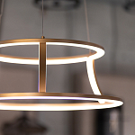 Люстра золотого цвета с 2-мя светодиодными кольцами Eurofase варинант исполнения - 9 | Loft Concept в Тюмени