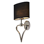 Бра для ванных комнат с черным тканевым абажуром овальной формы и декоративной вставкой в форме сердца Elstead Lighting варинант исполнения - 1 | Loft Concept в Тюмени