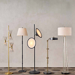 Торшер черный с 2-мя большими лампами Black Diffusers варинант исполнения - 2 | Loft Concept в Тюмени