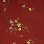 Обои ручная роспись Cherry Tree Special Colourway on Scarlet Lady dyed silk варинант исполнения - 2 | Loft Concept в Тюмени