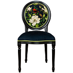 Стул чёрный из натурального бука с изображением птица в саду Blooming Red Birds варинант исполнения - 1 | Loft Concept в Тюмени