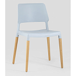 Пластиковый стул на ножках из массива бука Ferret Grey-Blue варинант исполнения - 1 | Loft Concept в Тюмени