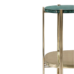 Консоль овальной формы золотая с полкой для хранения Craig варинант исполнения - 2 | Loft Concept в Тюмени