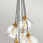 Подвесной светильник с шестью прозрачными стеклянными шарообразными плафонами Hinkley варинант исполнения - 6 | Loft Concept в Тюмени
