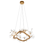 Люстра подвесная с прозрачными стеклянными птичками на ветвях Диаметр 80 см Serip Voa варинант исполнения - 4 | Loft Concept в Тюмени