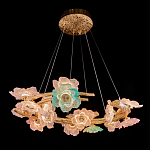 Люстра круглая на золотом каркасе с цветочным декором Miscellaneous herbs варинант исполнения - 3 | Loft Concept в Тюмени