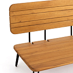 Двухместный диван из акации без подлоконтиков Amra варинант исполнения - 7 | Loft Concept в Тюмени