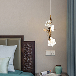 Люстра с белыми цветами на ветвистом каркасе Lure by PELLE варинант исполнения - 2 | Loft Concept в Тюмени