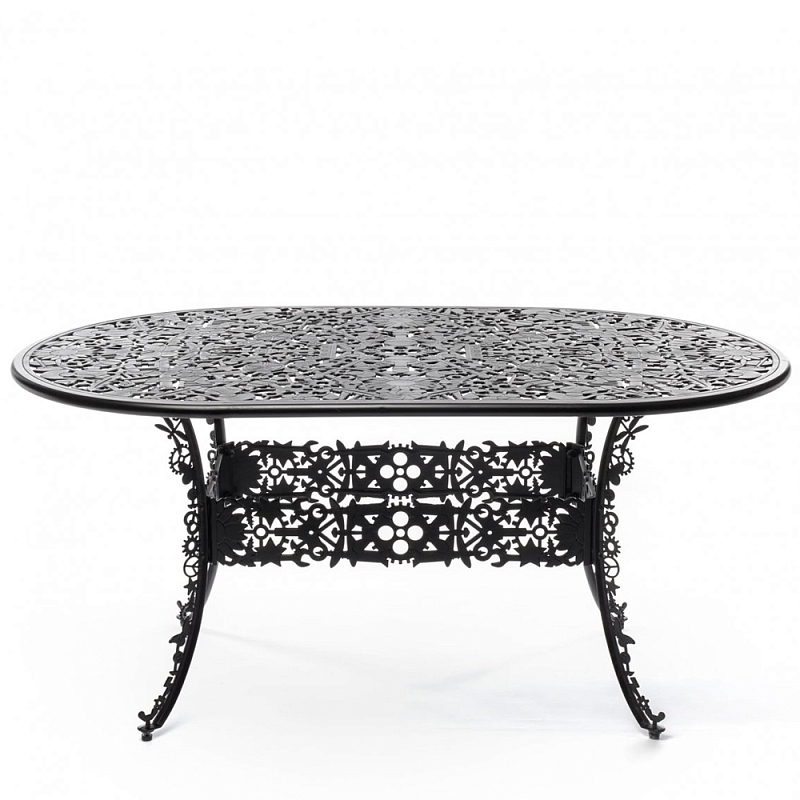 Обеденный стол Industry Collection ALUMINIUM OVAL TABLE – BLACK Черный Обеденный стол Industry Collection ALUMINIUM OVAL TABLE – BLACK Черный в Тюмени | Loft Concept