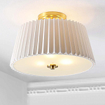 Потолочный светильник с белым плиссированным абажуром Ganglion варинант исполнения - 4 | Loft Concept в Тюмени