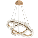 Люстра два кольца с хрустальным декором Rowan Crystal Ring Horizontal Gold Chandelier варинант исполнения - 2 | Loft Concept в Тюмени