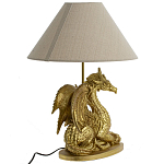 Настольная лампа с абажуром Дракон Golden Dragon Lamp Beige варинант исполнения - 4 | Loft Concept в Тюмени