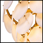 Люстра подвесная четырехъярусная с подвесками в форме дисков Cryptocrystalline Stone варинант исполнения - 3 | Loft Concept в Тюмени