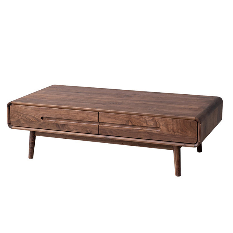 Кофейный стол из массива дерева с выдвижными ящиками Coffee Walnut Table Орех Кофейный стол из массива дерева с выдвижными ящиками Coffee Walnut Table Орех в Тюмени | Loft Concept