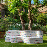 Дизайнерский модульный диван волнистой формы с цветным принтом Poltronova Superonda Sofa варинант исполнения - 45 | Loft Concept в Тюмени