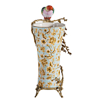 Ваза фарфоровая с птицей на бронзовой ветке Garden of Eden варинант исполнения - 4 | Loft Concept в Тюмени