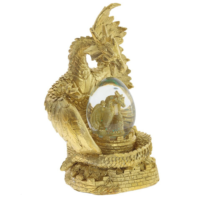 Декоративная статуэтка Дракон Dragon Guarding a Glass Egg Gold Золотой Прозрачное Стекло Декоративная статуэтка Дракон Dragon Guarding a Glass Egg Gold Золотой Прозрачное Стекло в Тюмени | Loft Concept