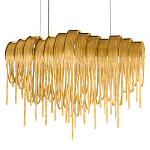 Люстра подвесная с металлическими цепочками и изогнутыми металлическими дугами 72 см Atlantis Chain варинант исполнения - 16 | Loft Concept в Тюмени