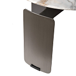 Столик журнальный с круглой мраморной столешницей на трех опорах Marble Stone Drawing варинант исполнения - 5 | Loft Concept в Тюмени