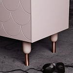 Дизайнерский комод розовый с фактурным фасадом Tiles варинант исполнения - 3 | Loft Concept в Тюмени