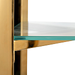 Стеллаж золото с прозрачными стеклянными полками Safekeeping варинант исполнения - 2 | Loft Concept в Тюмени