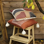 Подушка декоративная с геометрическим узором и плетенными вставками Divine Abstractions варинант исполнения - 6 | Loft Concept в Тюмени