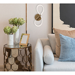 Бра с белым плафоном в форме восьмерки и круглым основанием Luke Lampco Tracer Lamp варинант исполнения - 7 | Loft Concept в Тюмени