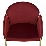 Стул бордовый на золотистых ножках Burgundy Chair варинант исполнения - 5 | Loft Concept в Тюмени