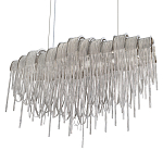 Люстра подвесная с металлическими цепочками и изогнутыми металлическими дугами 72 см Atlantis Chain варинант исполнения - 7 | Loft Concept в Тюмени