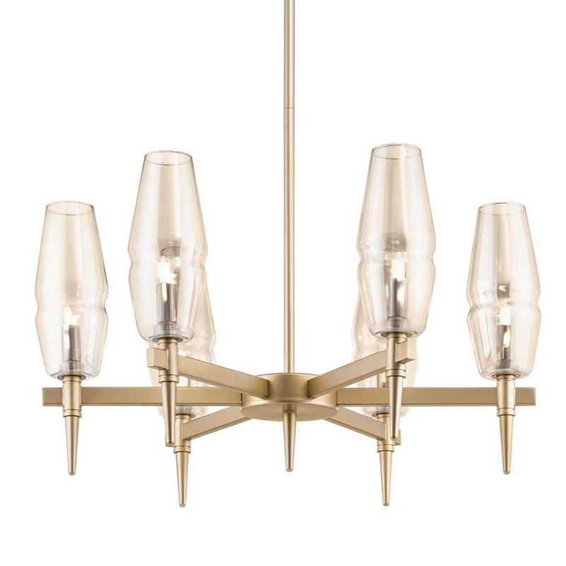 Люстра Polani Chandelier 6 Золотой Янтарь (Amber) Люстра Polani Chandelier 6 Золотой Янтарь (Amber) в Тюмени | Loft Concept