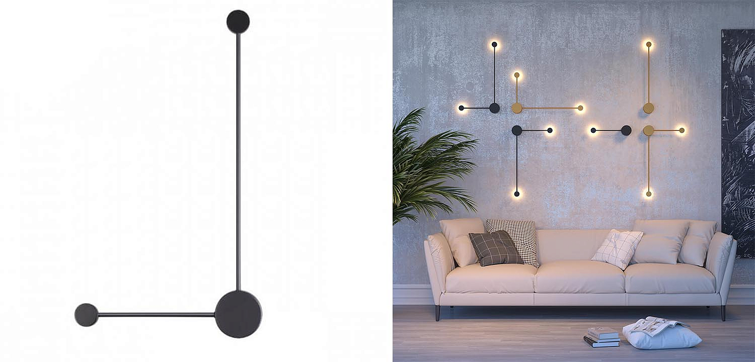 Бра Pin Wall Light Black Angle Бра Pin Wall Light Black Angle - Loft-Concept в Тюмени