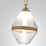 Подвесной светильник с прямоугольными и овальными элементами и акцентом из натурального камня Tectona  варинант исполнения - 5 | Loft Concept в Тюмени