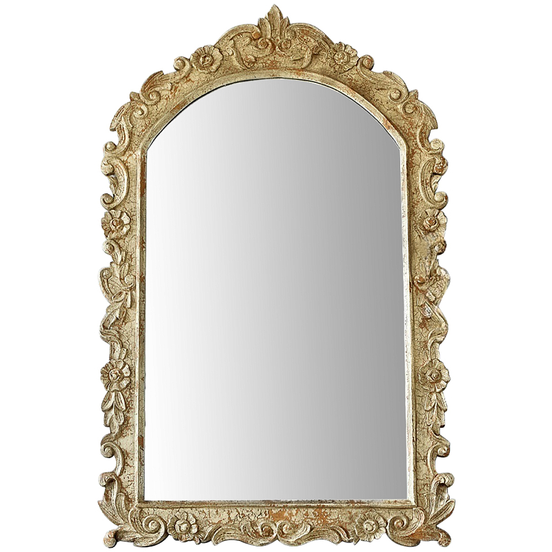Настенное зеркало Jorge Classic Ornament Mirror Древесина Бежевый Настенное зеркало Jorge Classic Ornament Mirror Древесина Бежевый в Тюмени | Loft Concept
