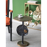 Столик приставной с абстрактным основанием и акцентом в виде золотистого диска Heavenly Space варинант исполнения - 8 | Loft Concept в Тюмени