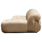 Дизайнерский угловой диван с велюровой светло-коричневой обивкой Fosse Sofa варинант исполнения - 3 | Loft Concept в Тюмени