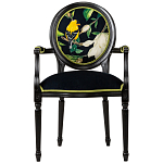 Стул с подлокотниками из натурального бука с изображением птицы и цветов Blooming Birds варинант исполнения - 1 | Loft Concept в Тюмени