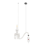 Подвесной светильник стеклянный в виде канделябра Curved Glass Chandelier варинант исполнения - 1 | Loft Concept в Тюмени