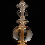 Подвесной светильник с вертикальной композицией из прозрачных и янтарных стеклянных шаров и ромбов Gabriel Scott Luna варинант исполнения - 7 | Loft Concept в Тюмени