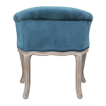 Кресло низкое в стиле прованс Louis French Armchair blue velour варинант исполнения - 2 | Loft Concept в Тюмени