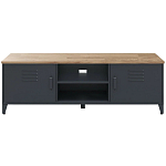 ТВ-тумба из металла и столешницей из массива дуба Metal Wood TV-Stand варинант исполнения - 1 | Loft Concept в Тюмени