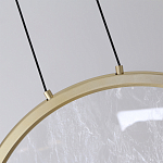 Светодиодный подвесной светильник круглой формы с металлической рамой золотого цвета Marble Glow 47 варинант исполнения - 5 | Loft Concept в Тюмени