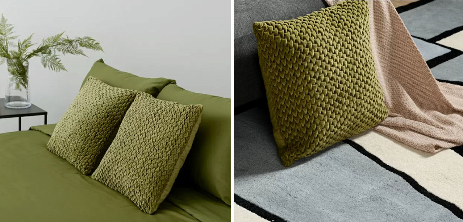 Подушка Purnama Quilting olive Подушка Purnama Quilting olive - Loft-Concept в Тюмени