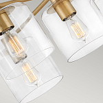 Потолочный светильник цвета латунь с пятью прозрачными цилиндрическими плафонами Hinkley варинант исполнения - 5 | Loft Concept в Тюмени