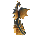 Декоративная статуэтка Дракон Green Gold Dragon Treasure Keeper Statuette варинант исполнения - 4 | Loft Concept в Тюмени